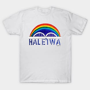 Haleiwa Rainbow Bridge Drawing T-Shirt